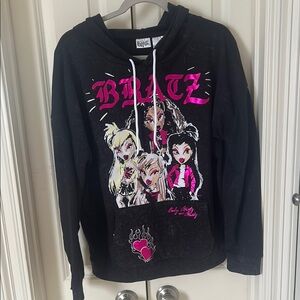 Bratz Black Hoodie with Pink Graphics